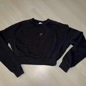 Gymshark Black Cropped crew neck